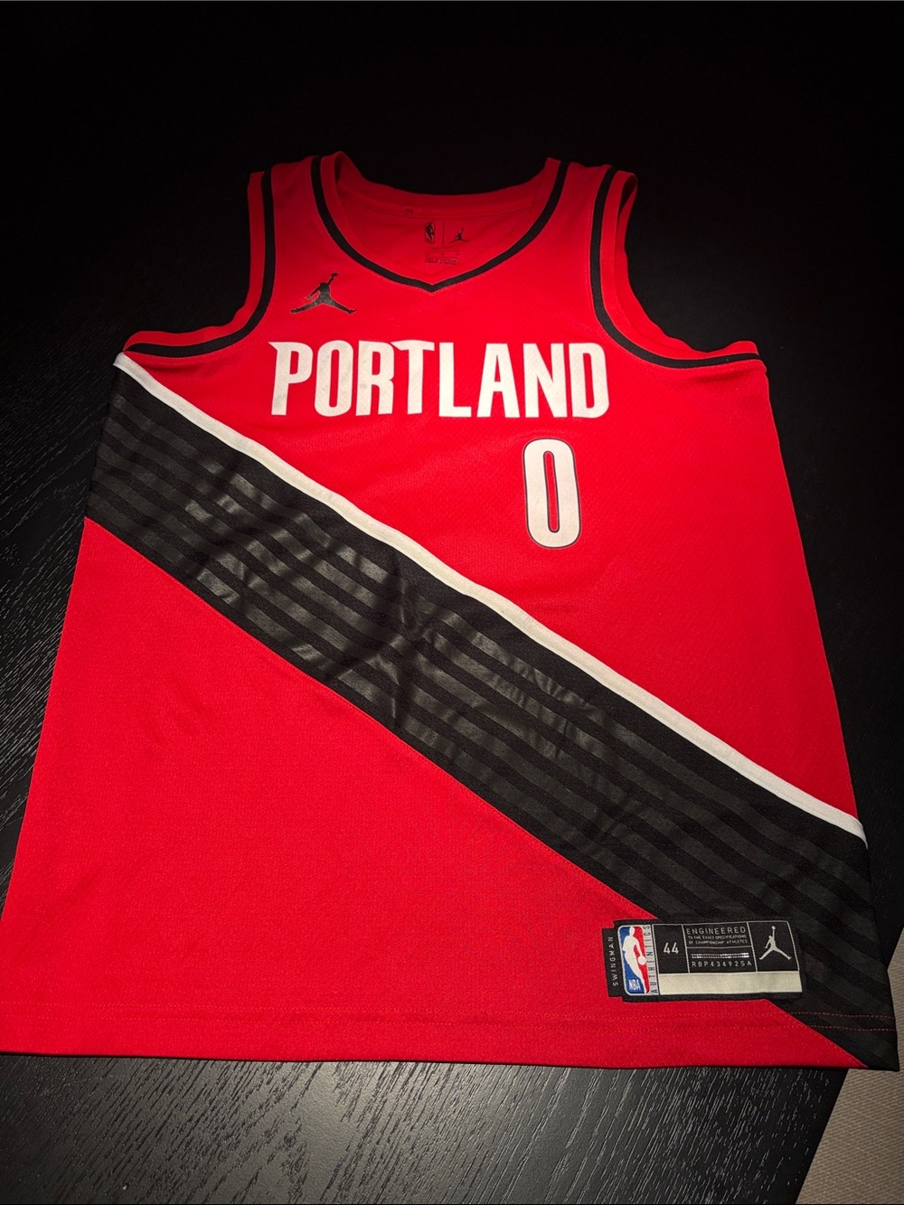 He’s BACK! Dame Time Lillard NBA Portland Red & Black Men’s Basketball Jersey M